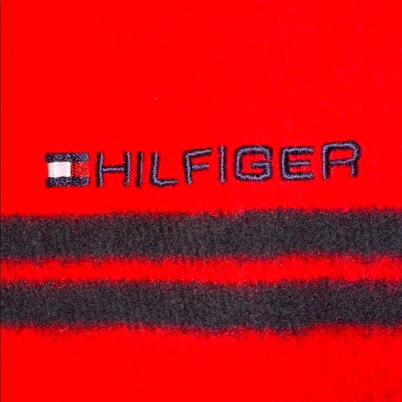 Tommy Hilfiger Cold Stop V-Neck Sweater in Bold Red Size M 1990s Y2K Street wear - Picture 4 of 4